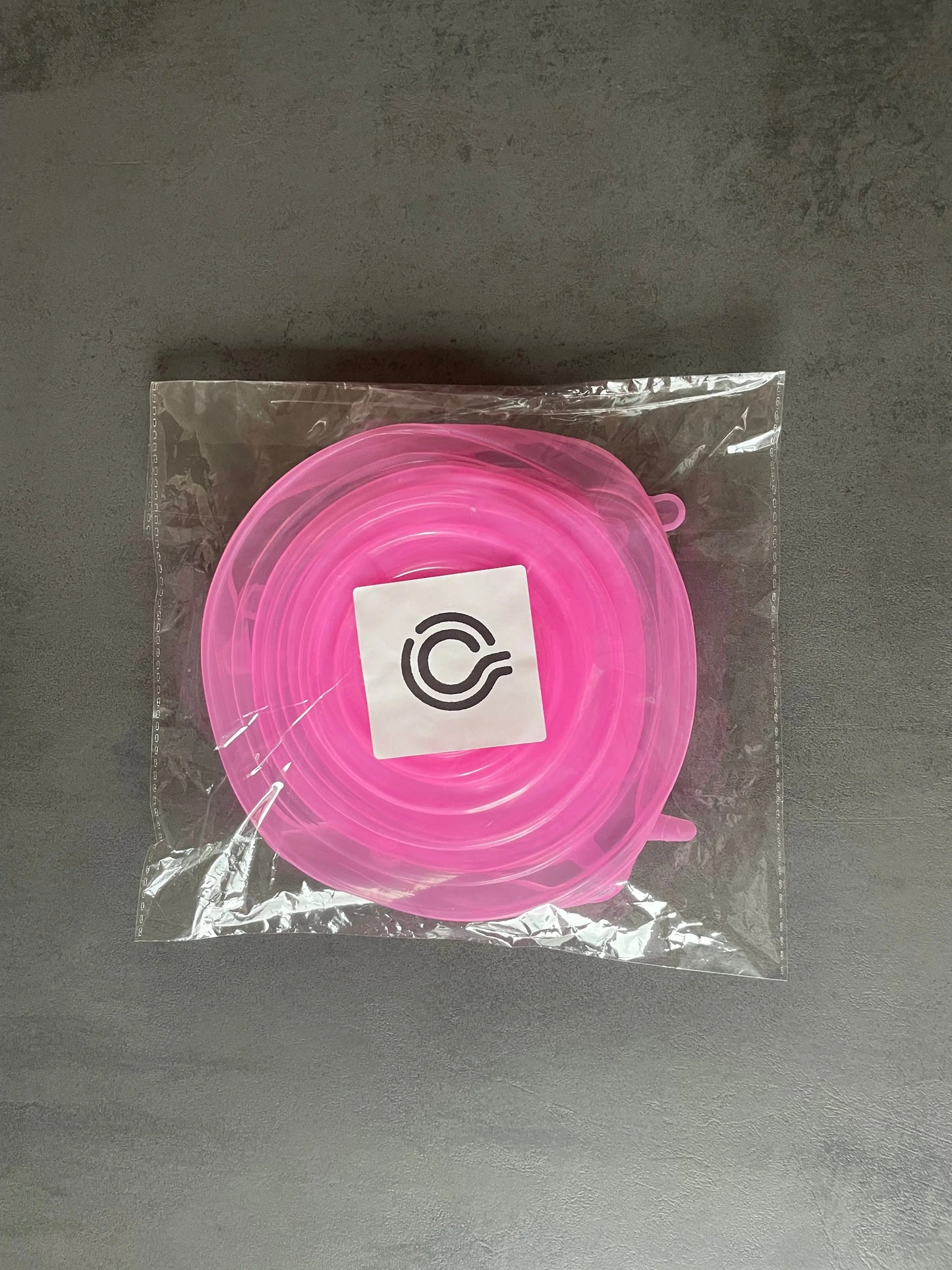 6 pièces - couvercle alimentaire conservation rond CLEVERA rose - Clevera