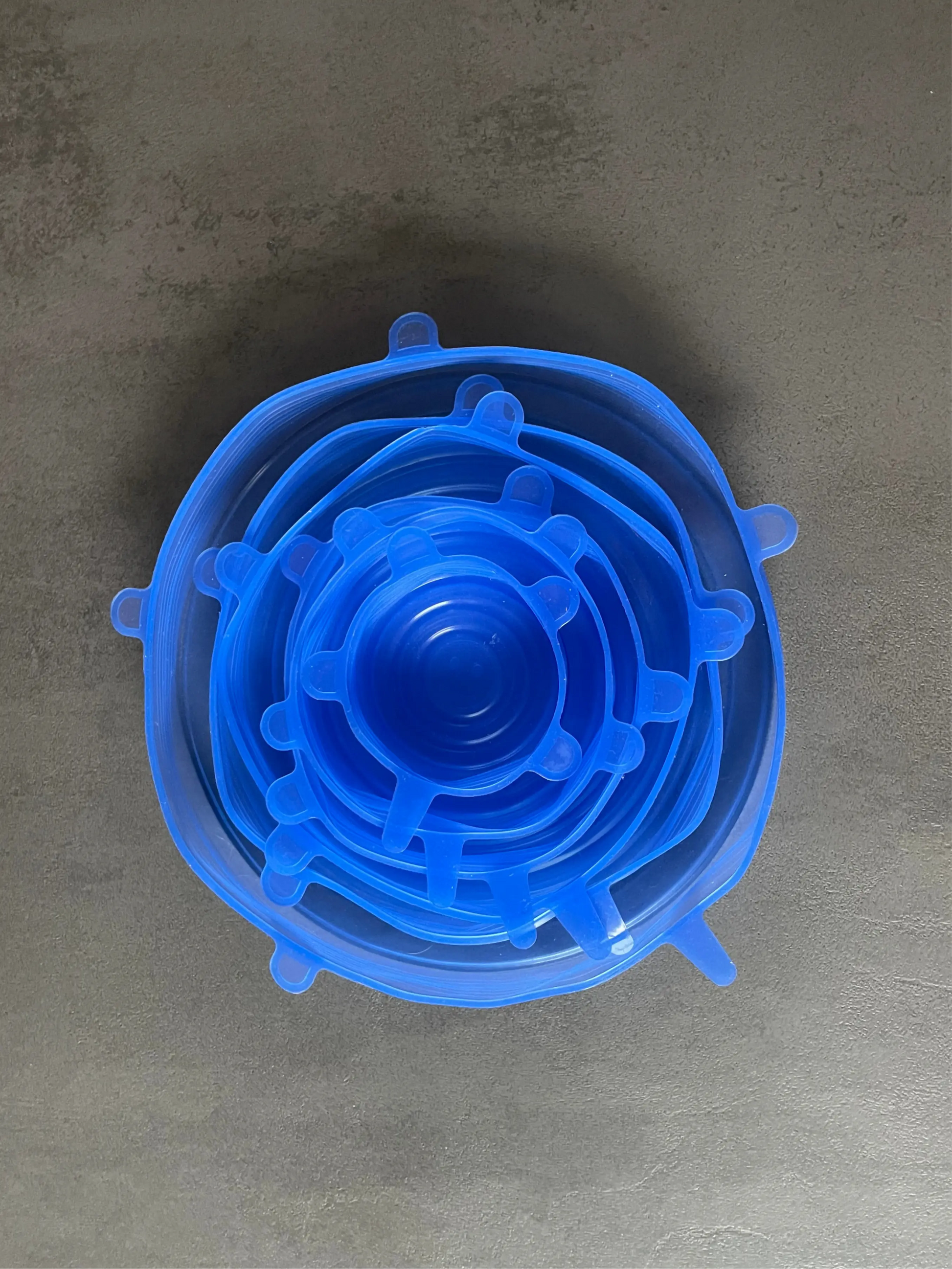 6 pièces - Couvercle alimentaire conservation rond CLEVERA bleu - Clevera